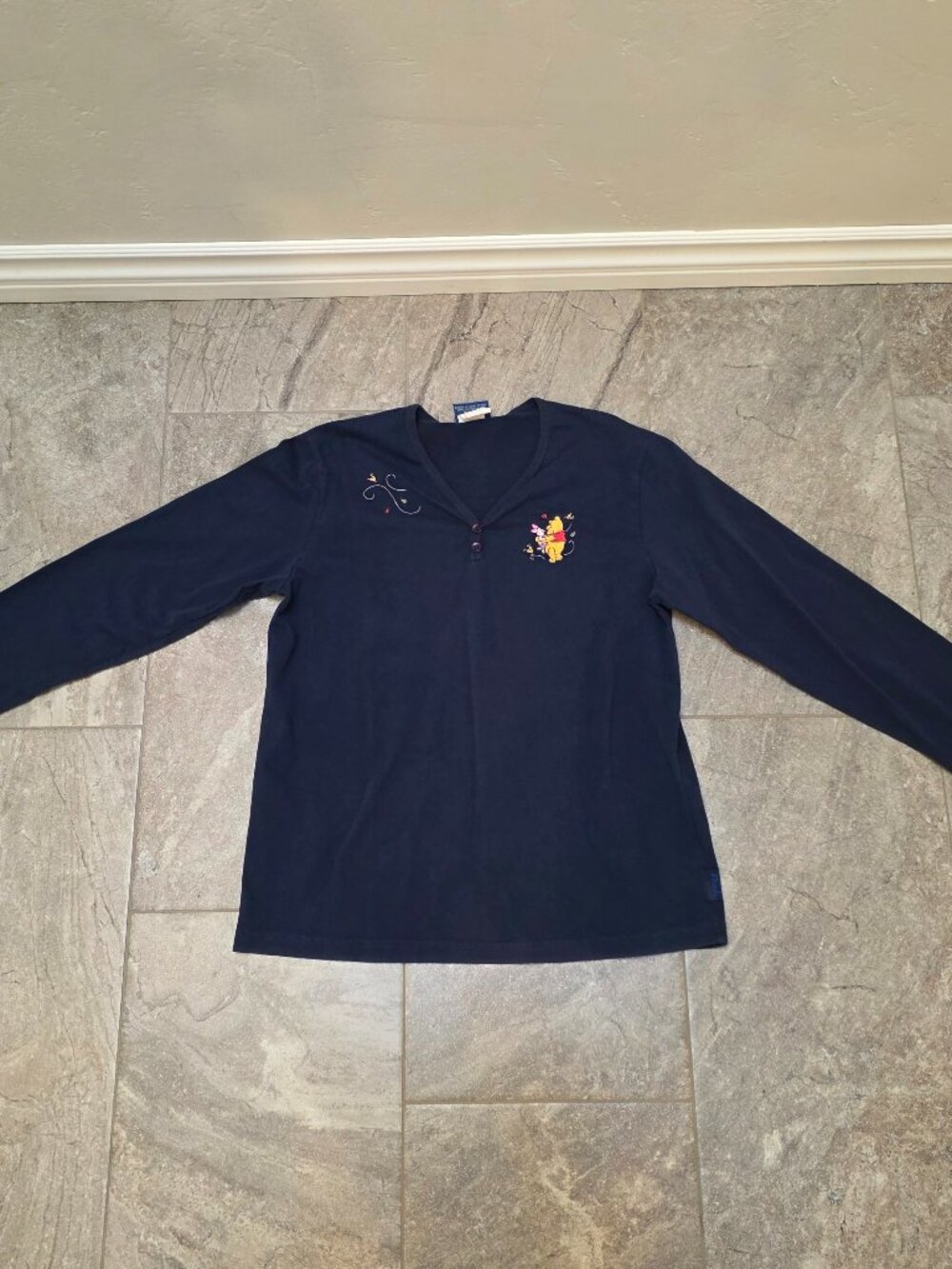 Women’s Vintage 90’s Disney Winnie The Pooh Long Sleeve Shirt Piglet Large